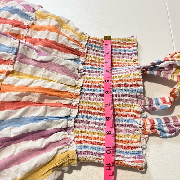 Roller Rabbit Striped Rainbow Ruffle Dress Girls Size 10Y - Picture 9 of 10